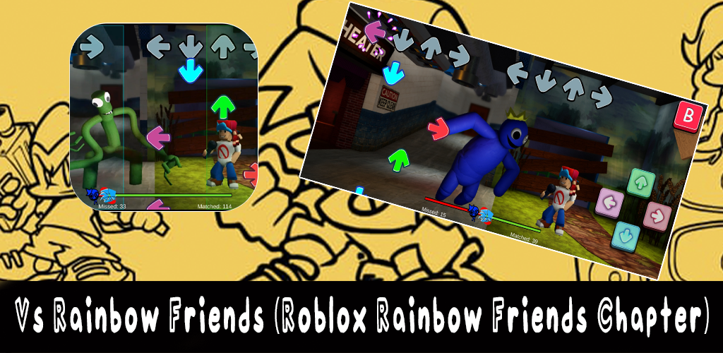 Yellow Rainbow Friends FNF Mod Game for Android - Download